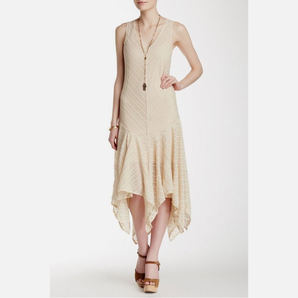 NWOT Free People Lila Slip Sheer Lace Midi Dress